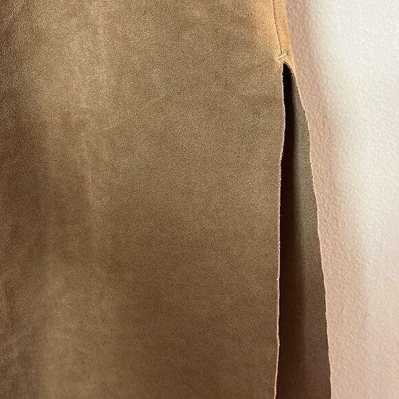 Aritzia Wilfred Lis Vegan Pencil Sued Tan Skirt Size 00 - Picture 3 of 6